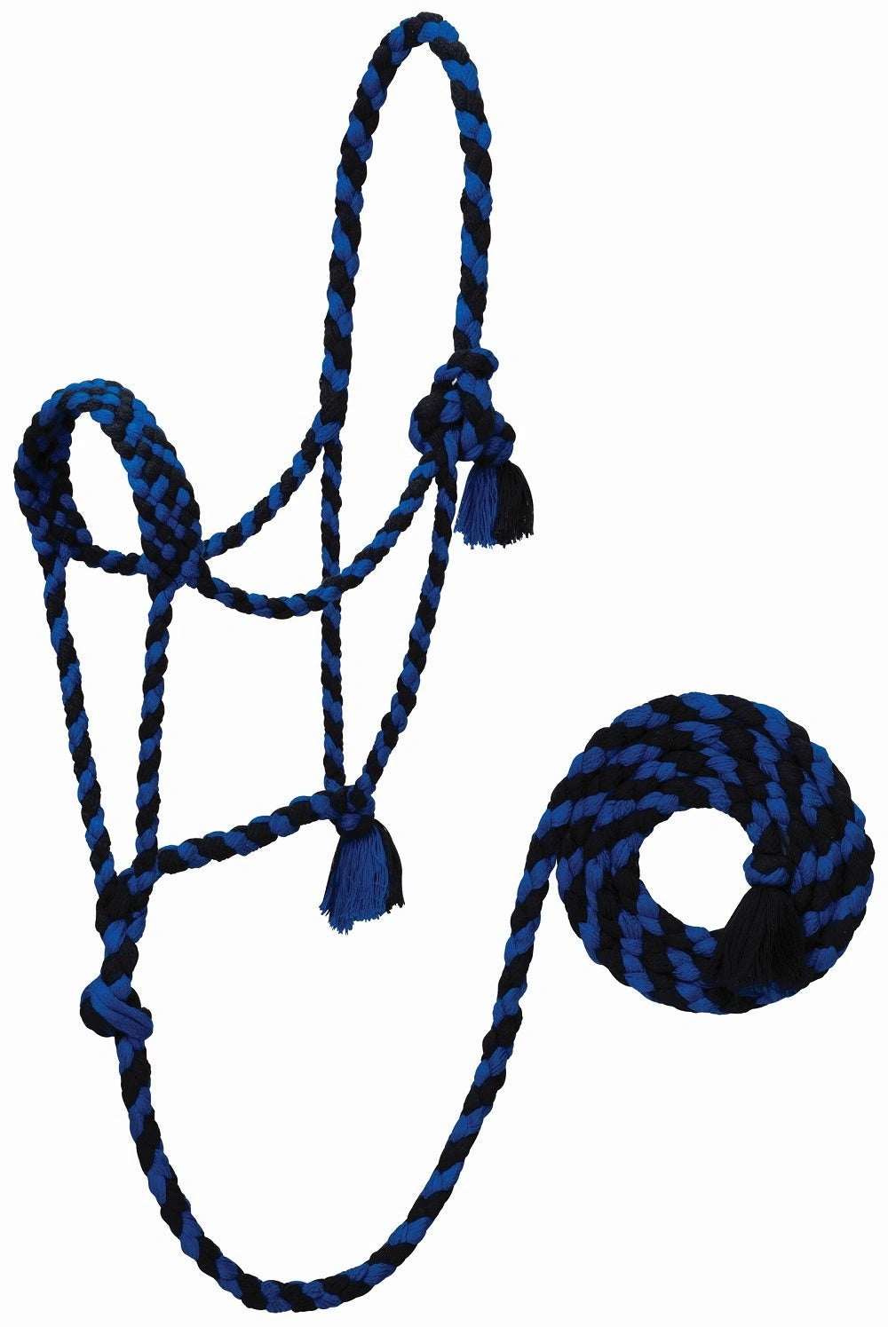 Weaver Leather Bamboo Ecoluxe Horse Equine Braided Rope Halter with 8' Lead - Hooves and Paws