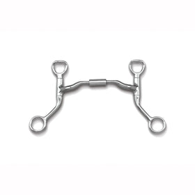 Myler MB 04 Comfort Snaffle 5 1/2" Horse Bit with HBT Shank - Sweet Iron & Copper Inlay - Low Port Tongue Relief