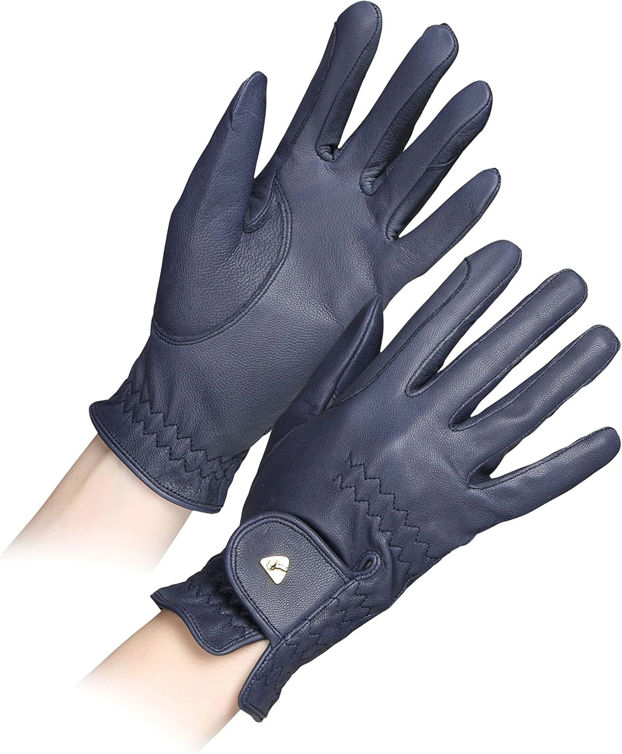 Shires Equestrian Aubrion Estade Premium Leather Riding Gloves - Childs 1075 - Hooves and Paws