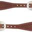 Weaver Leather Ladies' Floral Spur Straps - Hermann Oak Harness Leather, Antique Copper Spots