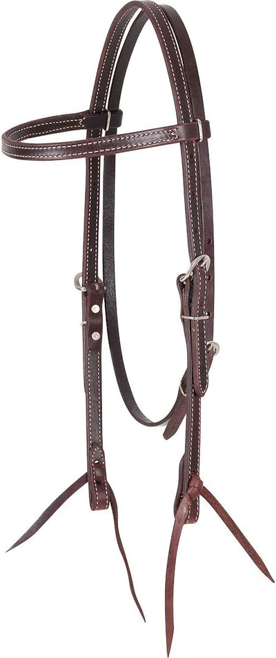 Equibrand Martin Saddlery Doubled and Stitched Headstall, 5/8" HB44158SL - Hooves and Paws