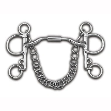 Myler Pelham With Stainless Steel Low Port Comfort Snaffle English Bit 5 Inch Mouth Copper Inlay Mb 04 - Hooves and Paws