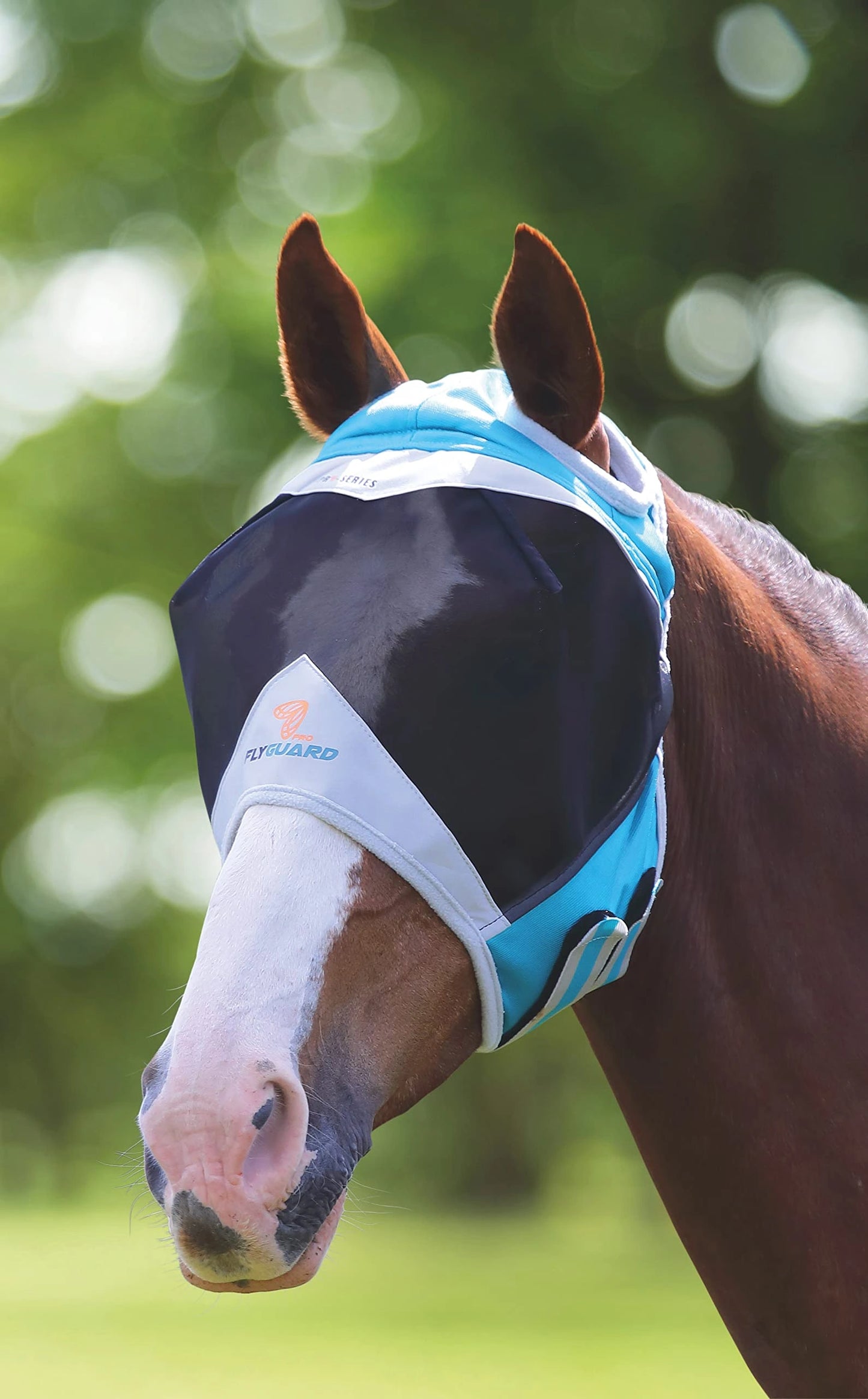 Shires Fine Mesh Horse Equine Fly Mask with Ear Holes 60% UV Protection