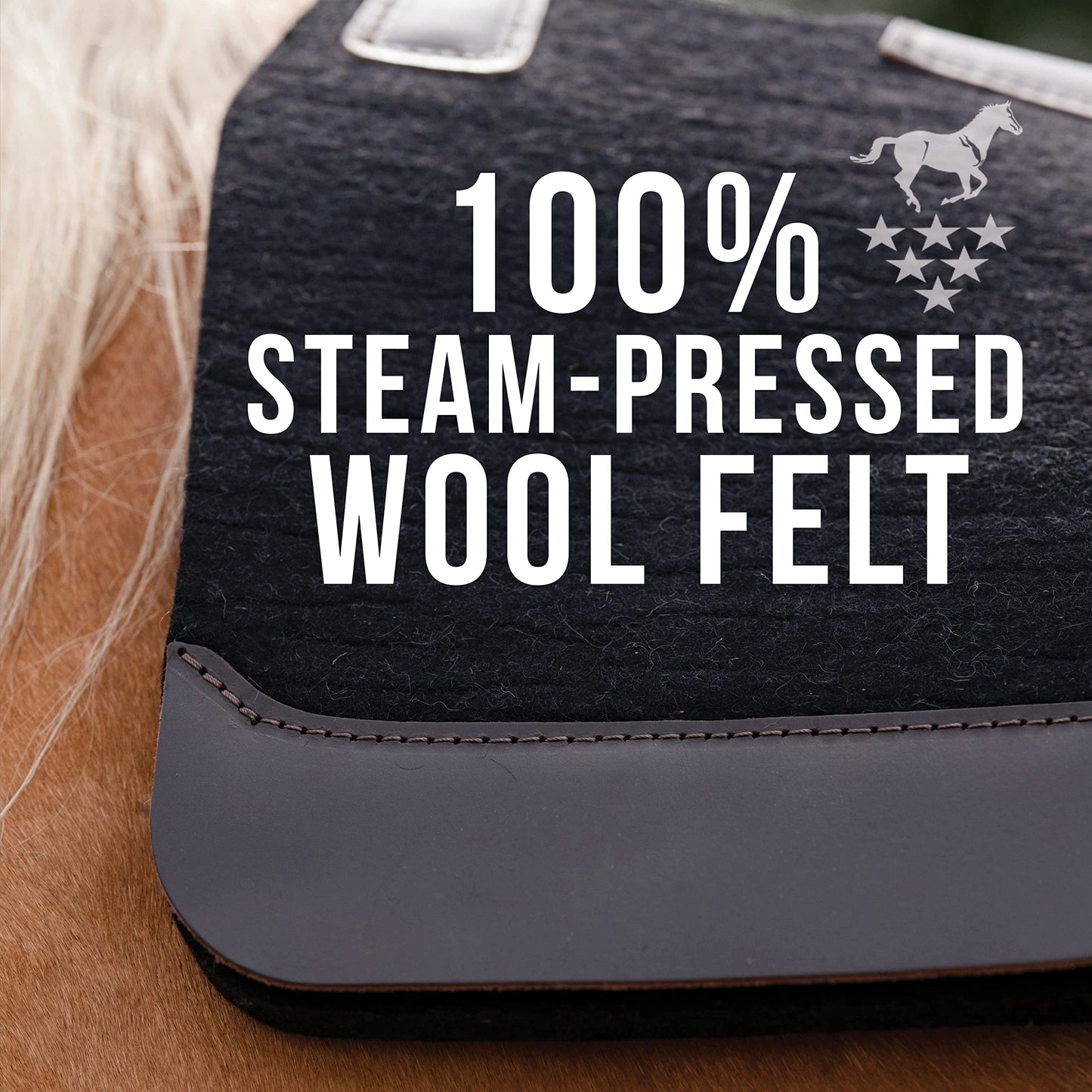 Professional's Choice 100% Wool Felt Contoured Saddle Pad - Pressure Relief & Comfort