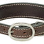 Weaver Leather Beaded Aztec Leather Dog Collar with Basketweave Tooling and Antique Copper Spots - 3/4" x 13"
