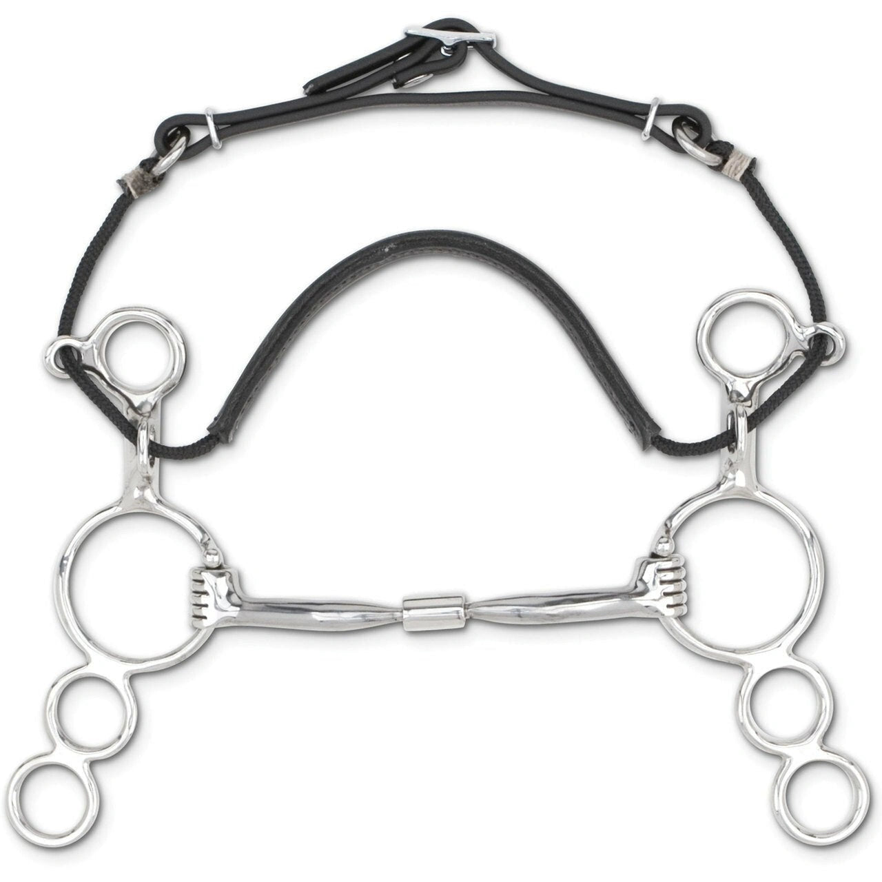 Myler 3 - Ring Combination Bit - 6" Shank With Sweet Iron Comfort Snaffle 5 Inch Mouth Mb 01 - Hooves and Paws