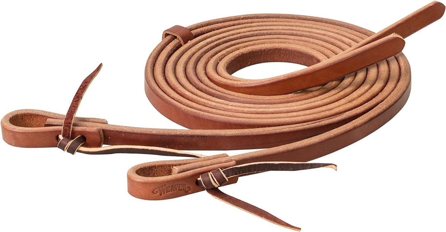 Weaver Leather Canyon Rose Heavy Harness Leather Split Reins with Stainless Steel Hardware - 5/8" x 7'