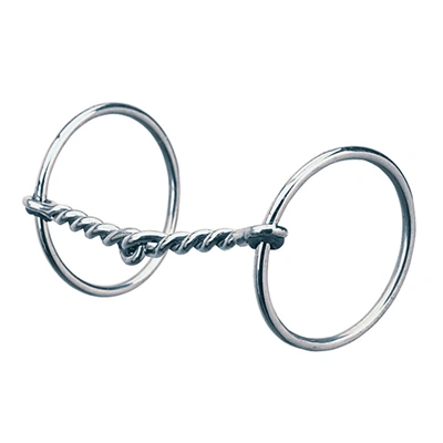 Weaver Leather Bit,Stainless Steel 5'' Sgl Tw Wire,3'' Ring - Hooves and Paws