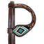 Weaver Leather Turquoise Diamond Beaded Headstall - Dark Oil
