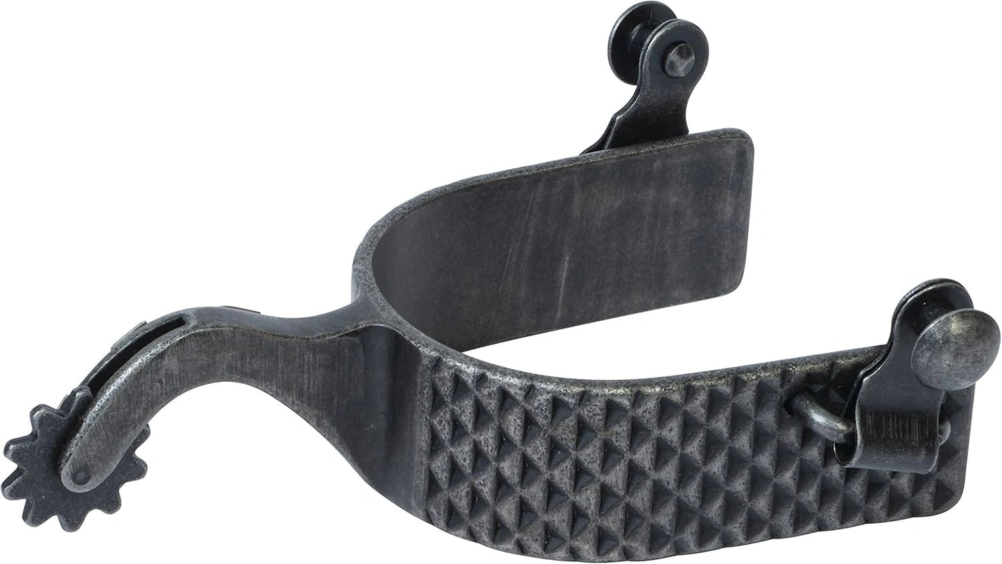 Weaver Leather Ken McNabb Spurs - Antique Black, 2" Shank, 1-1/4" Band, 10-Point Rowel