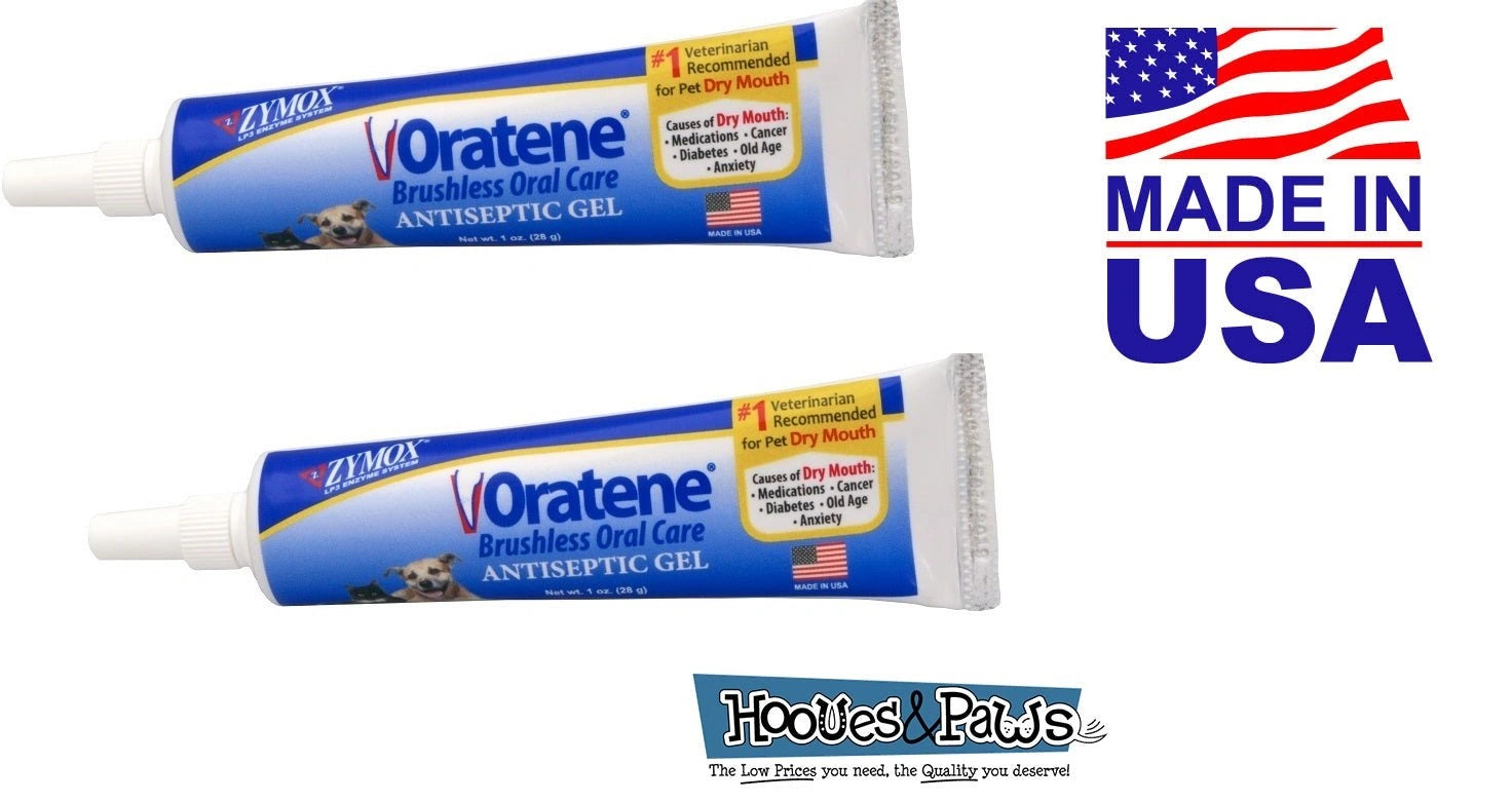 Zymox Oratene Oral Enzymatic Gel Formula Pet Dog 1 oz Tube - Hooves and Paws