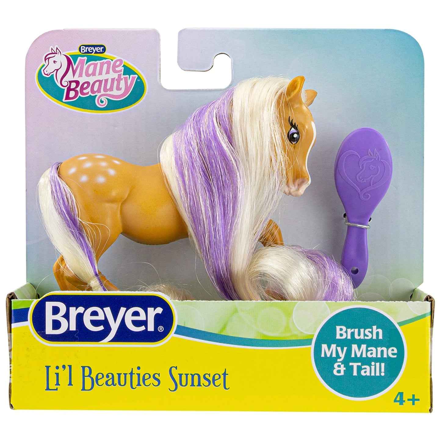 Breyer Horses Mane Beauty Li'l Beauties | Daybreak | Brushable White and Blue Mane and Tail | 4.25" L x 3.25" H |Model #7413