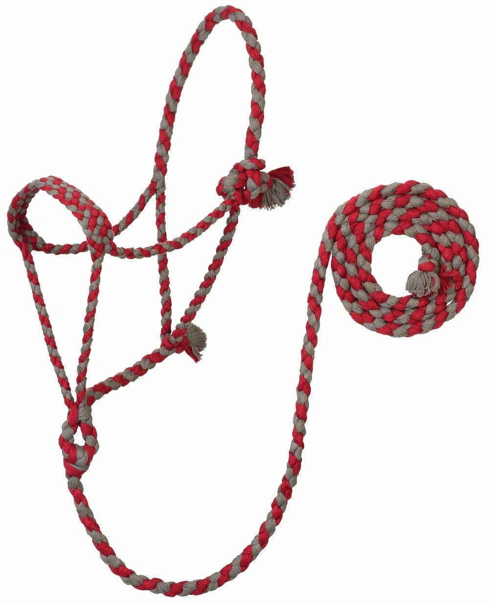 Weaver Leather Bamboo Ecoluxe Horse Equine Braided Rope Halter with 8' Lead - Hooves and Paws