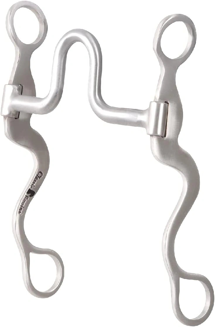 Classic Equine Performance Cavalry Shank Bit with Ported Mouthpiece - 8-inch Shank