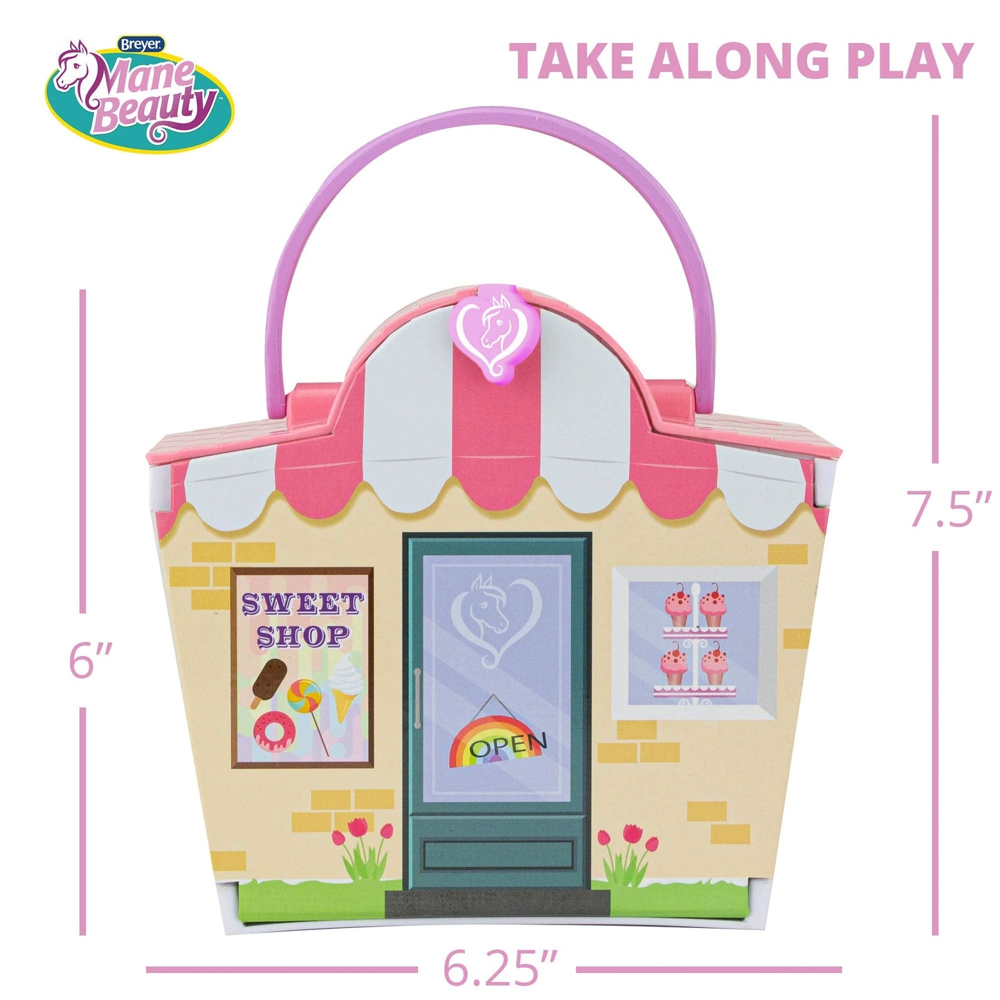 Breyer Horses Mane Beauty Li'l Beauties | Daybreak | Brushable White and Blue Mane and Tail | 4.25" L x 3.25" H |Model #7413