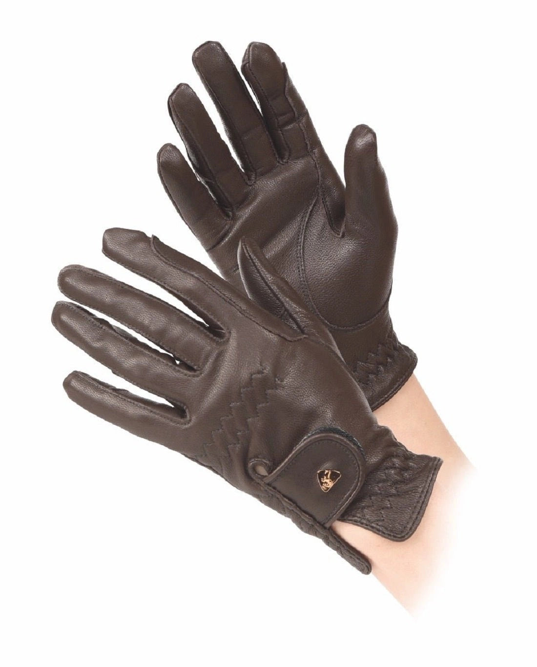 Shires Aubrion Leather Riding Work Horse Riding Non - Slip Gloves - Hooves and Paws