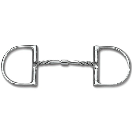 Myler Dee Without Hooks With Stainless Steel Twisted Comfort Snaffle 5 Inch Mouth Copper Inlay Mb 01t - Hooves and Paws