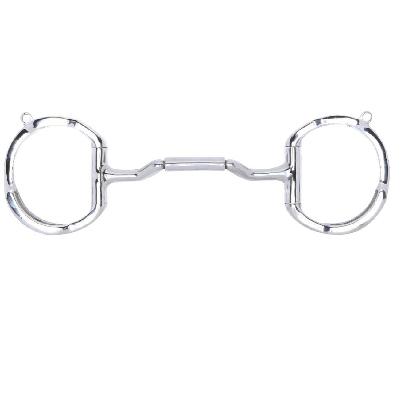 Myler Eggbutt Snaffle With Hooks With Stainless Steel Forward Tilt Ported Barrel 5 1/2 Inch Mouth Copper Inlay Mb 36 - Hooves and Paws