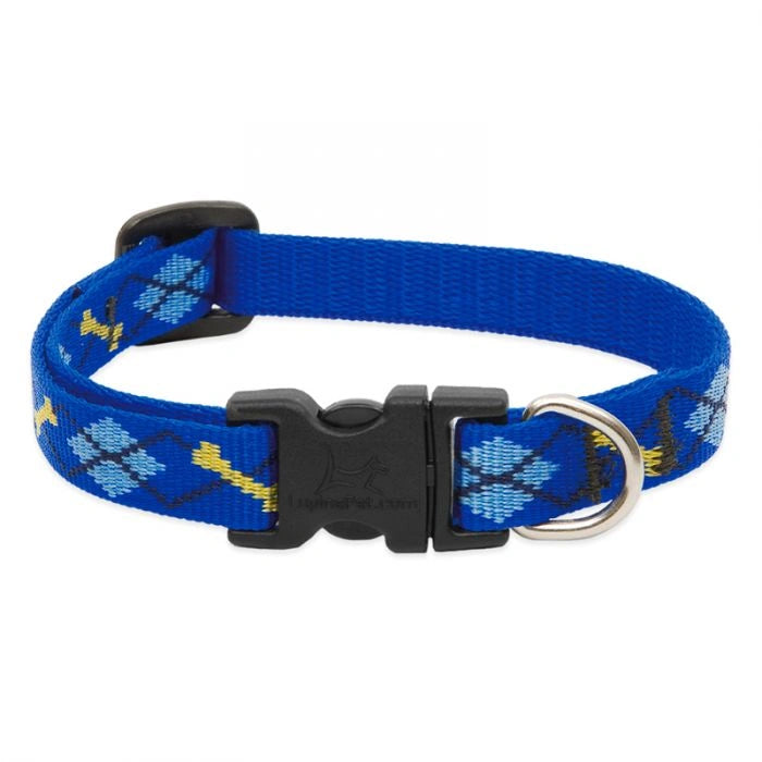 Dog Collar Lupine Pet Lifetime Adjustable 1/2" 3/4" or 1" Puppy Original Designs - Hooves and Paws