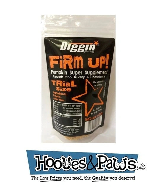 Diggin Your Dog Firm up Pumpkin Dog Pet Cat Digestive Tract Health 1oz USA made - Hooves and Paws