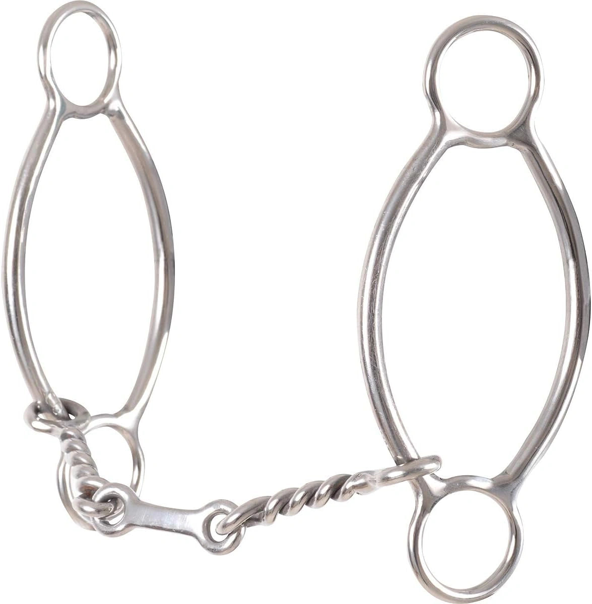 Classic Equine Simplicity II Dr. Bristol Gag Bit - Double Jointed Horse Bit with Balanced Gag Action
