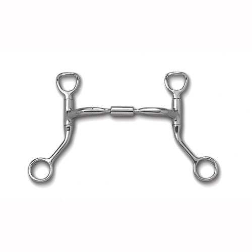 Myler Hbt Shank With Sweet Iron Comfort Snaffle Wide Barrel 4 3/4 Inch Mouth Stainless Steel Copper Inlay Mb 02 - Hooves and Paws
