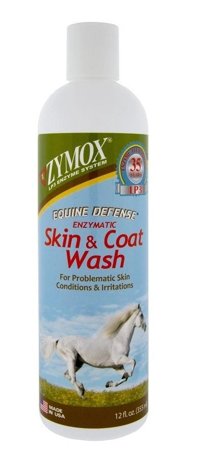 Zymox Equine Horse Defense Enzymatic Skin and Coat Wash 12 oz Bottle - Hooves and Paws