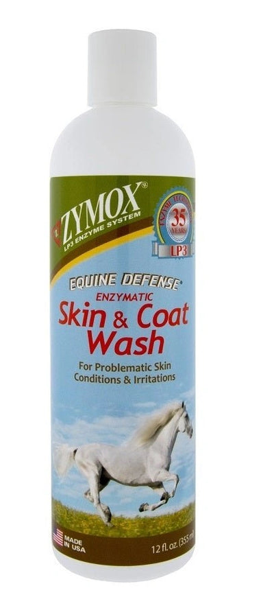 Zymox Equine Horse Defense Enzymatic Skin and Coat Wash 12 oz Bottle - Hooves and Paws