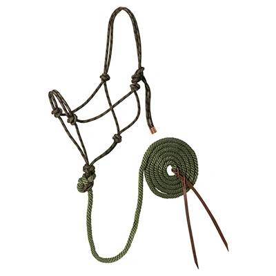 Weaver Leather Rope Halter With Lead Diamond Braid - Hooves and Paws