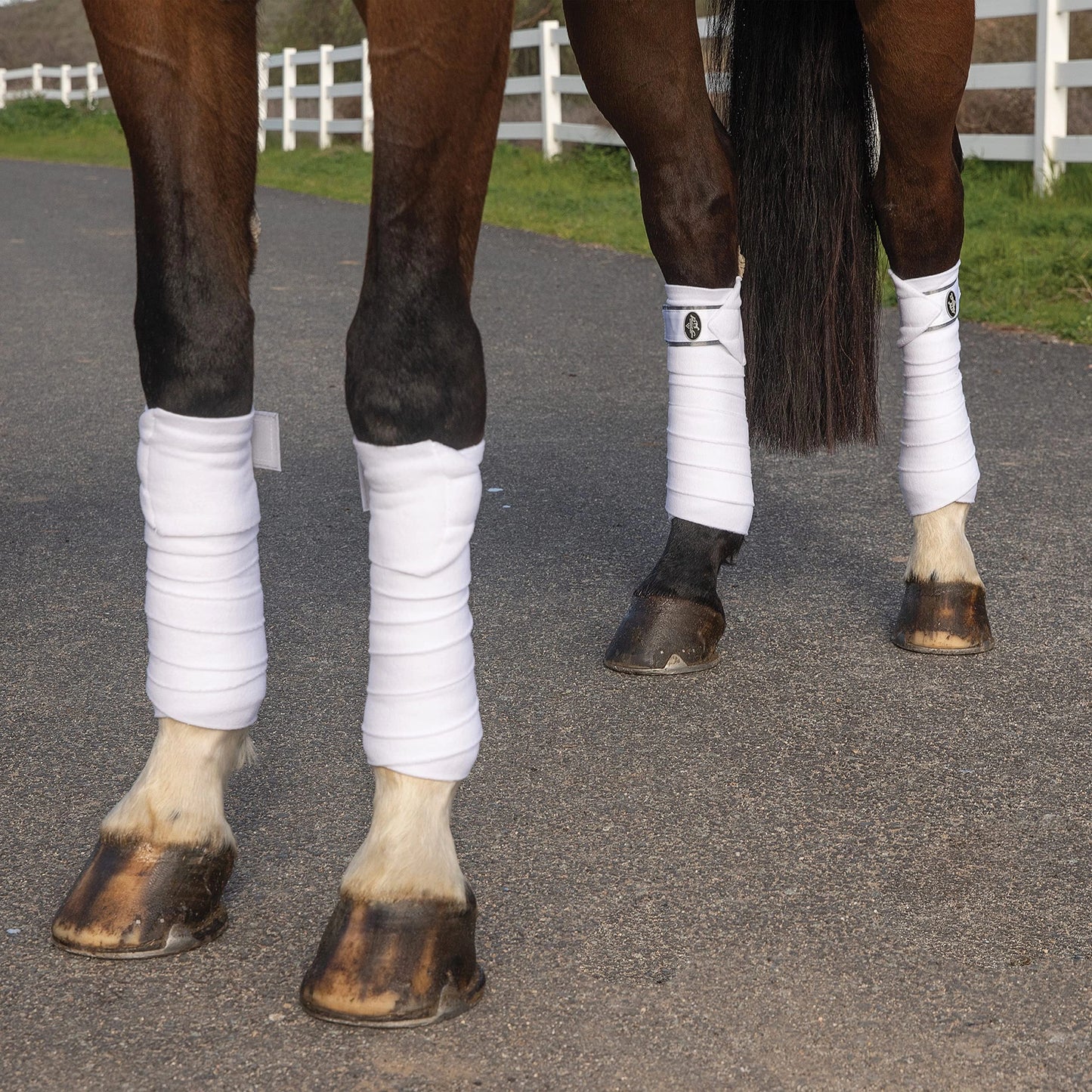 Professional's Choice Satin Polo Wraps - 280g Double-Sided Fleece Horse Leg Support, Set of 4
