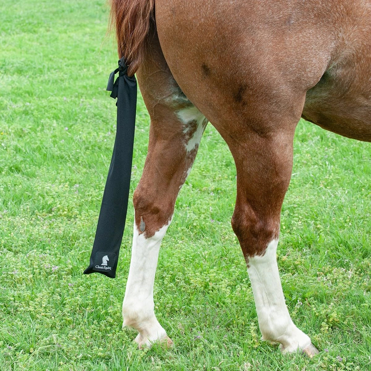 Classic Equine Tail Bag - 24-inch Spandex Horse Tail Protector with Self-Ties