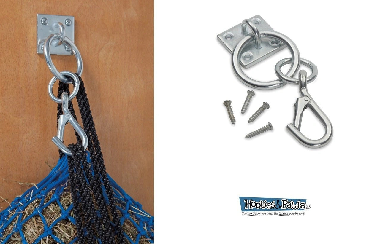 Shires Tie Ring Clip Heavy Duty Metal Hay net Clip For Equestrian Horse Feeding - Hooves and Paws