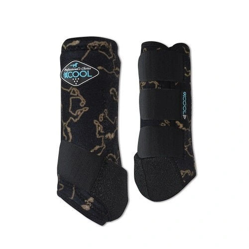 Professional's Choice Sports Medicine 2XCOOL Pattern Horse Equine Boots Front Pair - Hooves and Paws