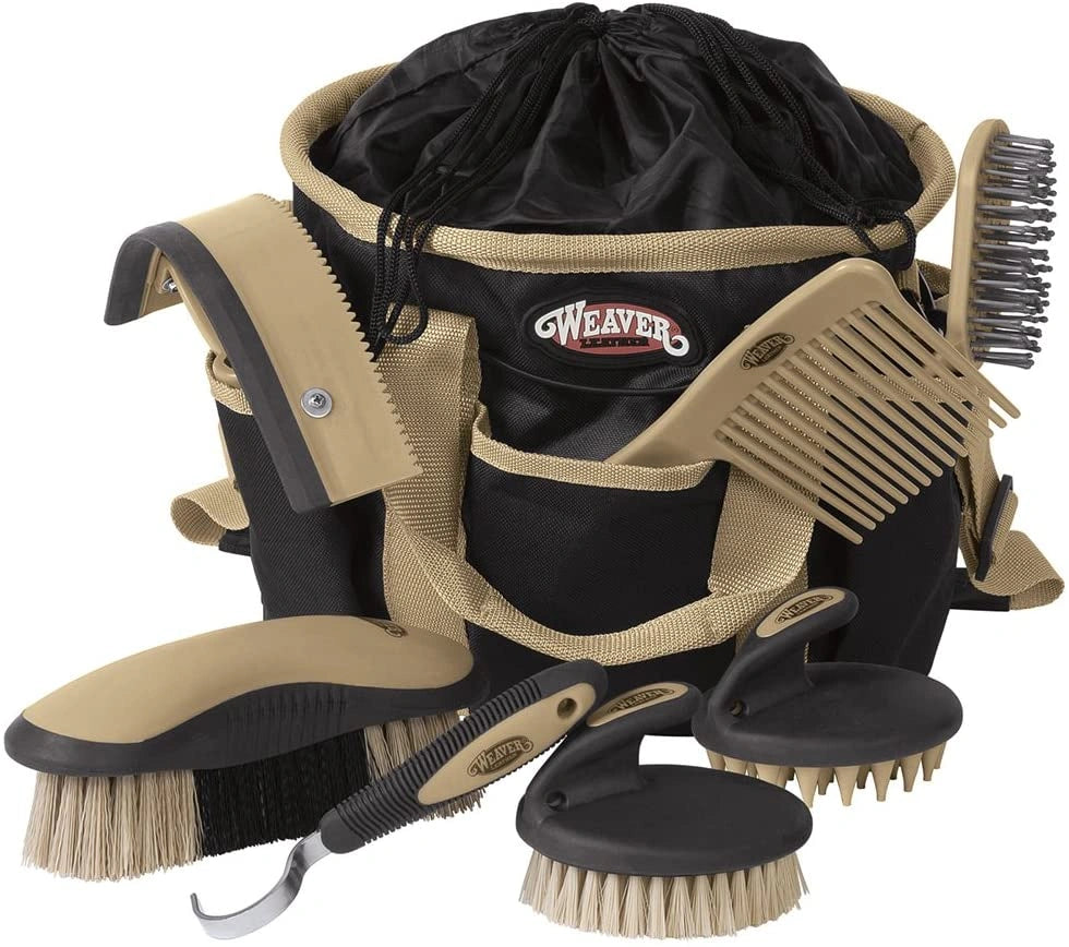 Weaver Leather Horse Equine Grooming Kit 7 - Piece Assortment - Hooves and Paws