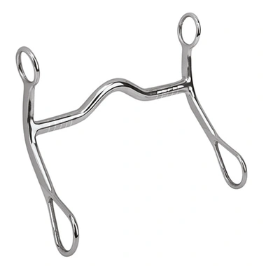 Weaver Leather Stainless Steel 6 1/2'' Md Port Copper Curb Bit - Hooves and Paws