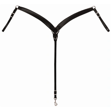 Weaver Leather Contoured Breast Collar, Black - Hooves and Paws