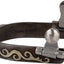 Classic Equine Engraved Scroll Bumper Spurs - 1/2" Band, Antique Finish with Silver and Copper Scroll Detail