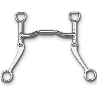 Myler Flat Shank With Sweet Iron Forward Tilt Ported Barrel 5 Inch Mouth Curb Bit Mb 36 - Hooves and Paws