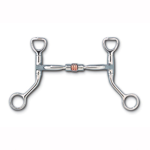 Myler Hbt Shank With Sweet Iron Comfort Snaffle With Copper Roller Tom Thumb 5 Inch Mouth Stainless Steel Copper Inlay Mb 03 - Hooves and Paws
