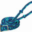 Weaver Equine Braided Nylon Barrel Reins Navy/Royal/Turquoise - Hooves and Paws