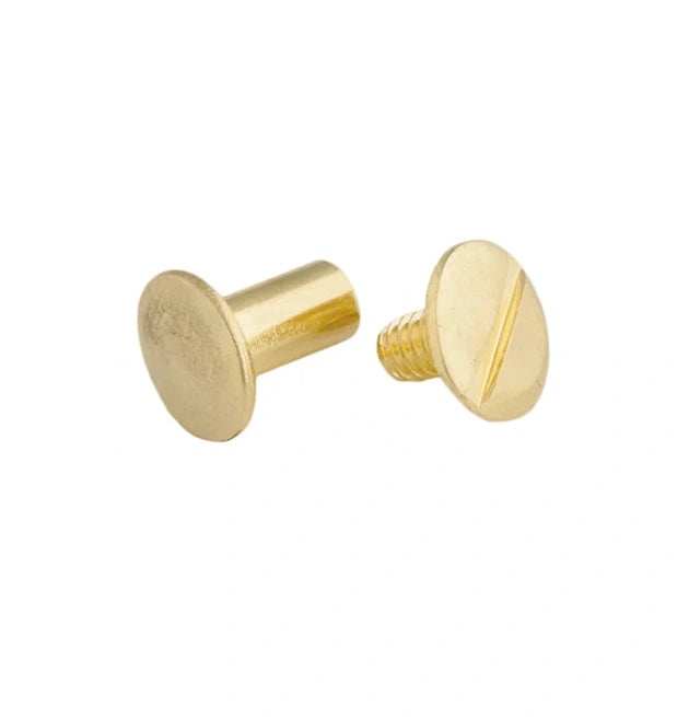 Weaver Leather Chicago Screws - Solid Brass Binding Posts for Saddles & Tack