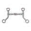 Myler Hbt Shank With Sweet Iron Comfort Snaffle With Copper Roller 4 3/4 Inch Mouth Stainless Steel Copper Inlay Mb 03 - Hooves and Paws