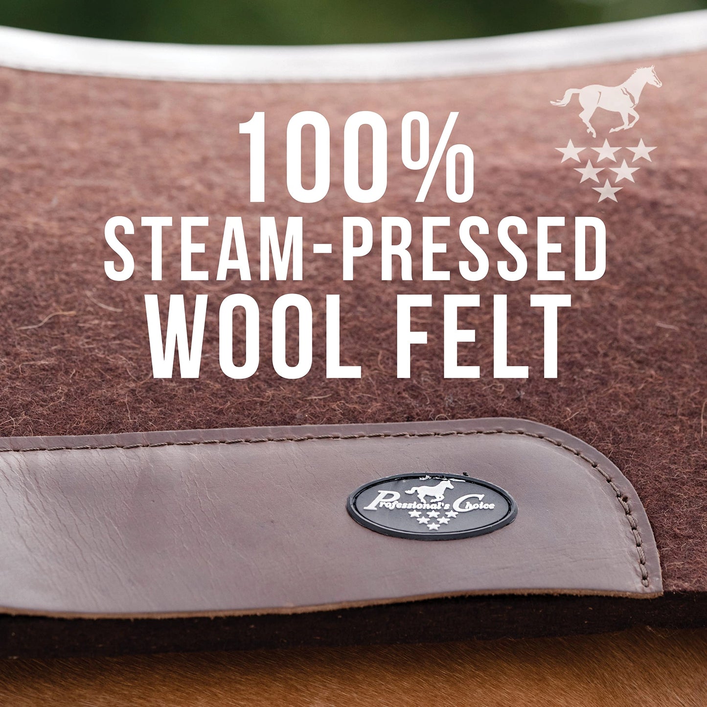Professional's Choice 100% Wool Felt Contoured Saddle Pad - Pressure Relief & Comfort