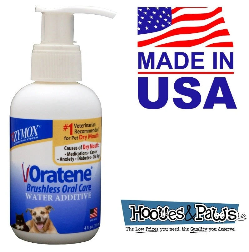 Zymox Oratene Biotene Drinking Water Additive Dental Care Pet Dog 4 oz Bottle - Hooves and Paws