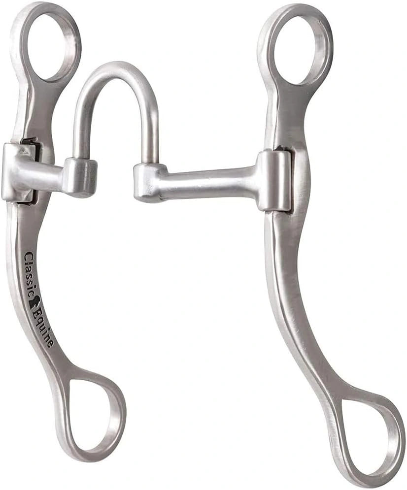 Classic Equine Straight Shank Correction Bit - 7-inch Shank High Port for Finished Performance Horses