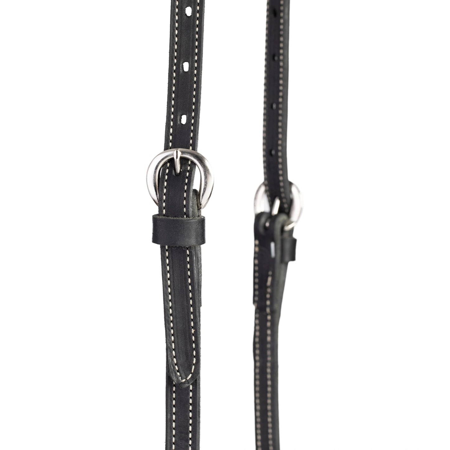 Weaver Leather Black Latigo Headstall - Doubled & Stitched with Water Tie Ends, Made in USA