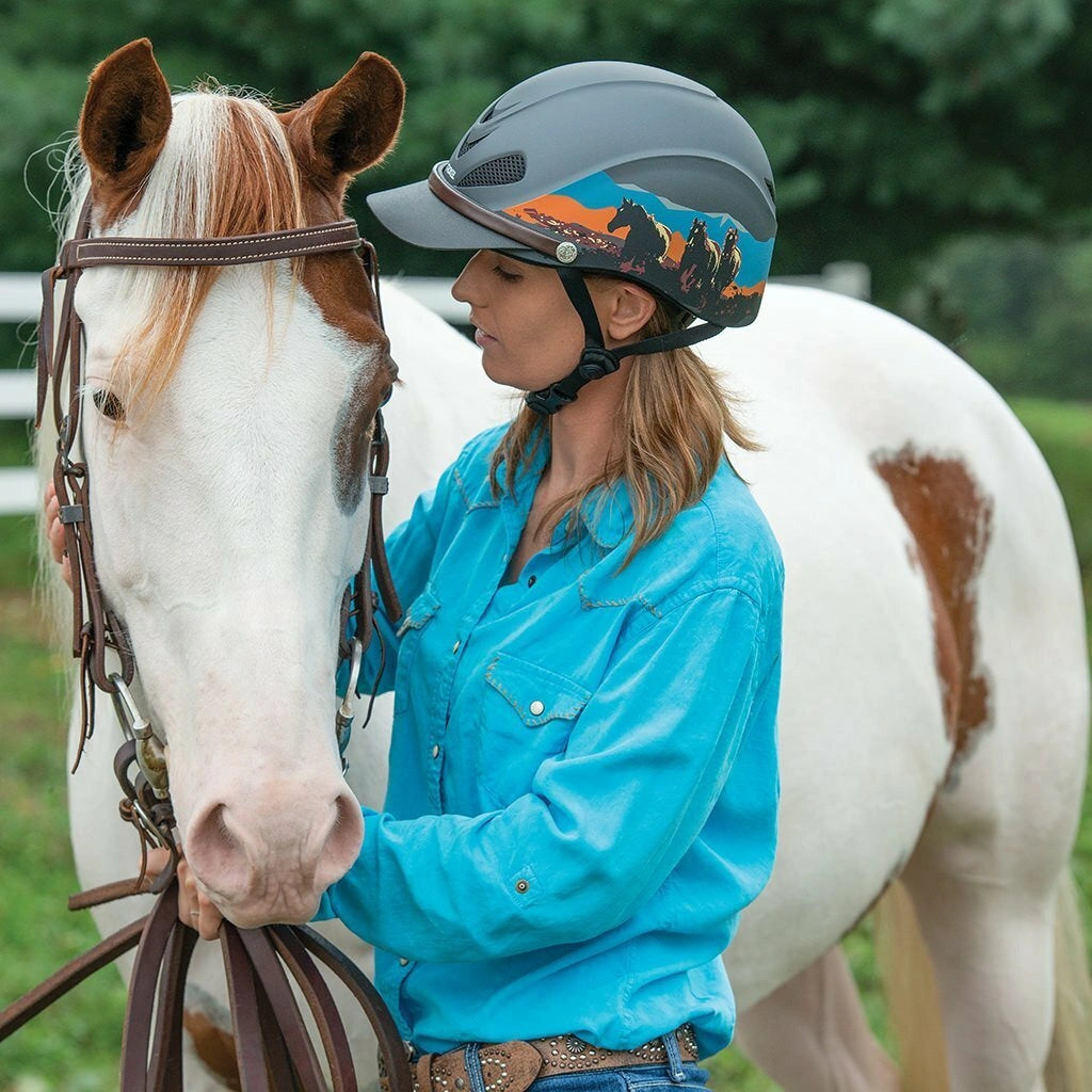 Troxel Low Profile Western Safety Riding Helmet Dakota - Hooves and Paws