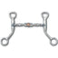 Myler Hbt Shank With Sweet Iron Twisted Comfort Snaffle With Copper Roller Tom Thumb 5 Inch Mouth Stainless Steel Copper Inlay Mb 03t - Hooves and Paws