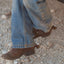 Classic Equine Kid's Spur - Youth Western Spurs with 7-Point Daisy Rowel - Browned Iron Finish