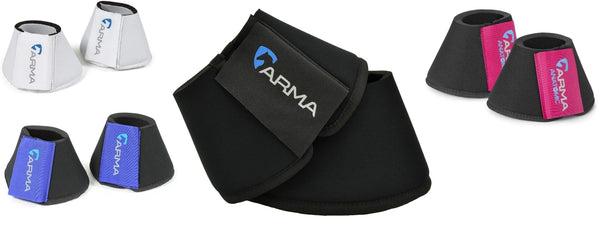 Shires Arma Neoprene Bell Boots - Anti-Spin Double Lock Shock Absorbing Horse Overreach Boots